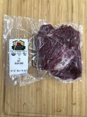 Beef Steak Kabob Meat - Certified Organic - Grass Fed