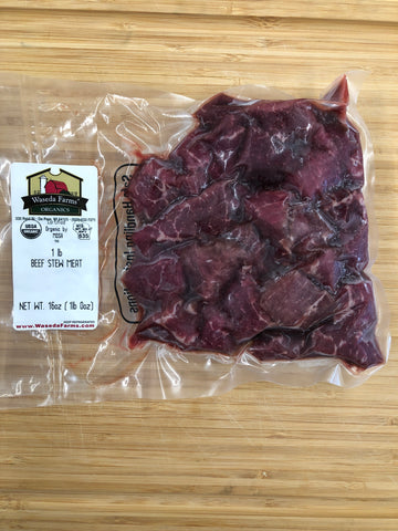 Beef Stew Meat - Certified Organic - Grass Fed